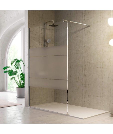 Mampara de una hoja fija en plata Fresh ® FR633 Kassandra