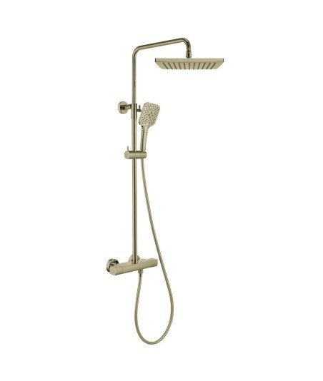 Ducha termostática color oro cepillado Niza ✓ Envío gratis inmediato