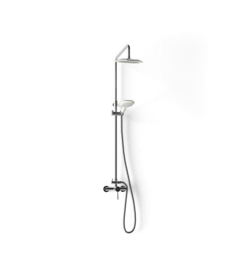 Columna de ducha en cromo y blanco Carola II | Llubibath