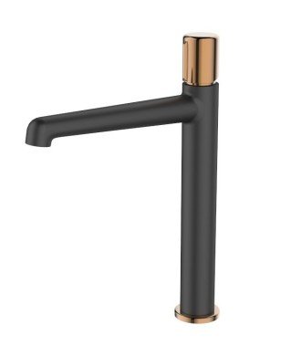 Grifo de caño alto negro y oro rosa Tívoli Llubibath ✅