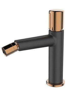 Grifo de bidé negro y oro rosa Tívoli Llubibath ✅