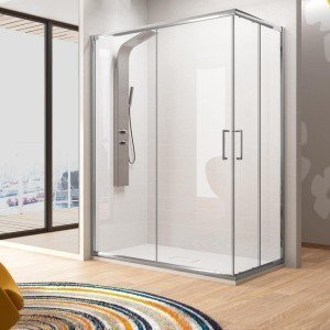 Mampara angular 2 fijos más...