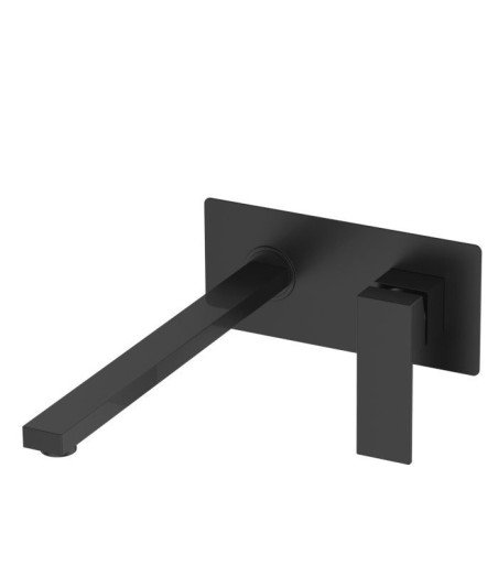 Grifo negro empotrado de lavabo Gomera | Lluvibath GO209 05