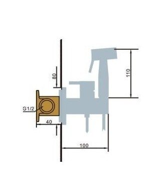 Grifo de bidé empotrado Ness IMEX - RDM005
