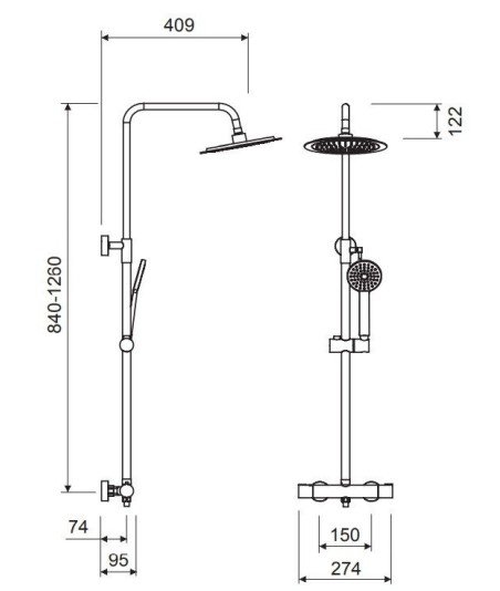 Columna de ducha en color cromo ✓ Envío gratis CO029 05