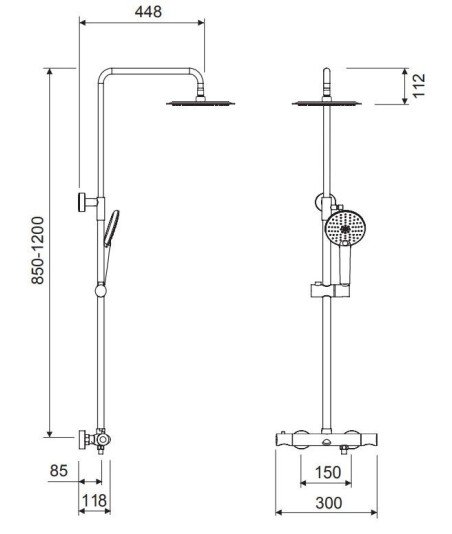 Columna de ducha en color cromo Marte ✓ Envío gratis CO032 12