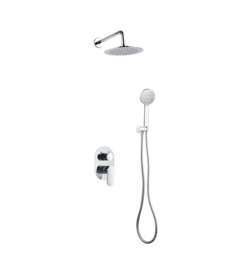 Ducha empotrada redonda cromo Lluvibath Noti | NO04C 12