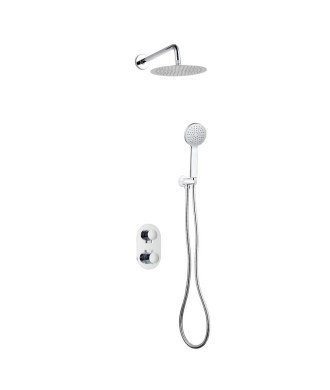 Ducha empotrada termostática cromo Lluvibath Zeus | ZE03C 12