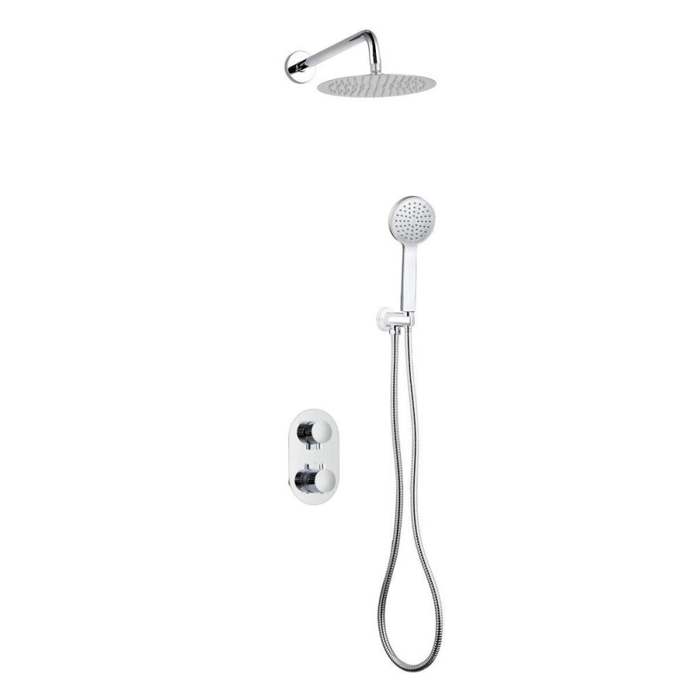 Ducha empotrada termostática cromo Lluvibath Zeus | ZE03C 12