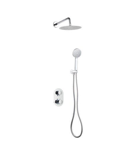 Ducha empotrada termostática cromo Lluvibath Zeus | ZE03C 12