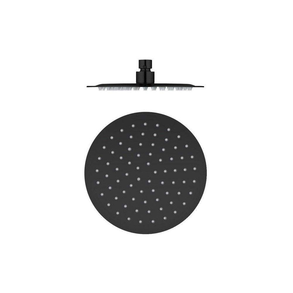 Rociador de ducha negro mate | redondo 20 Ø Lluvibath