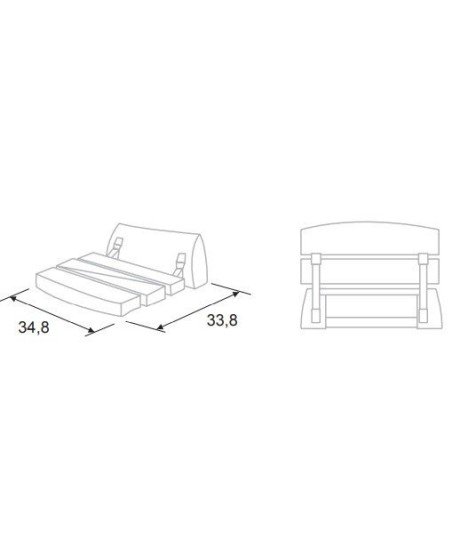 Asiento de ducha plegable sin patas Lluvibath