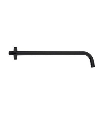 Brazo negro de ducha redondo a pared | BC130 05