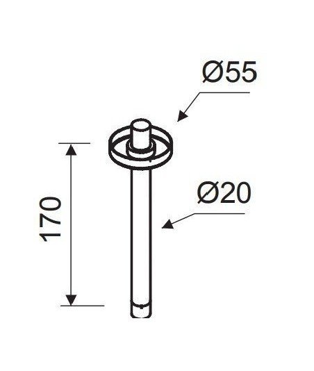 Brazo negro de ducha redondo a techo pequeño | BC330 05