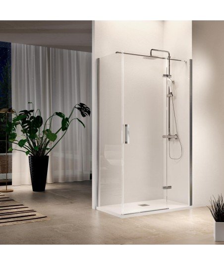 Mampara rectangular abatible con barra paralela | NA408