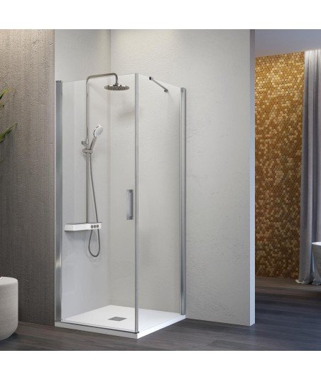 Mampara rectangular abatible más lateral fijo ® Nardi Kassandra NA507