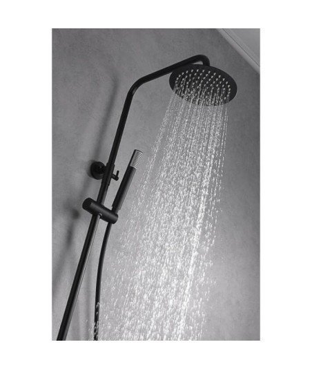 Columna de ducha termostática negro mate IMEX | BTD038/NG
