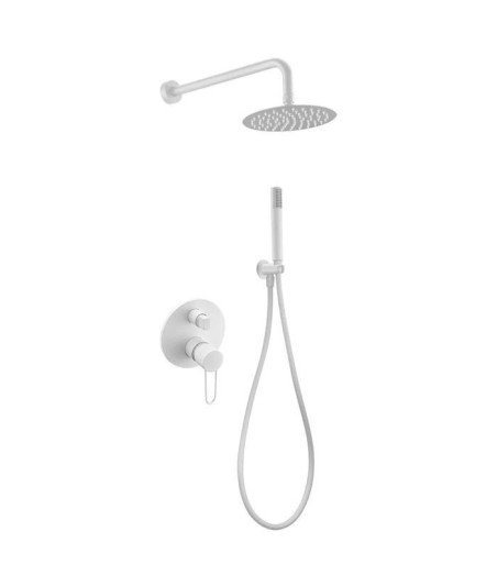 Ducha empotrada blanco mate pared Milos IMEX