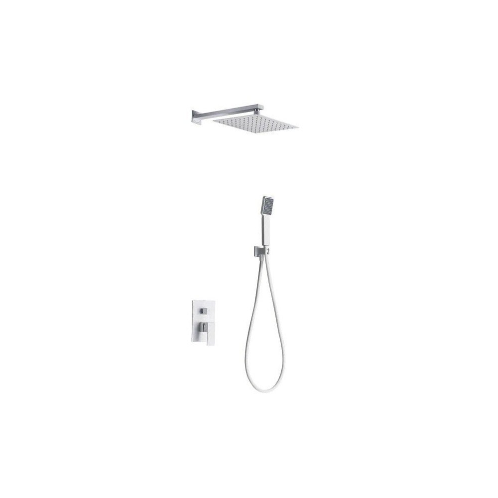 Ducha blanco mate empotrada Dublín IMEX - oferta GPE006/BL