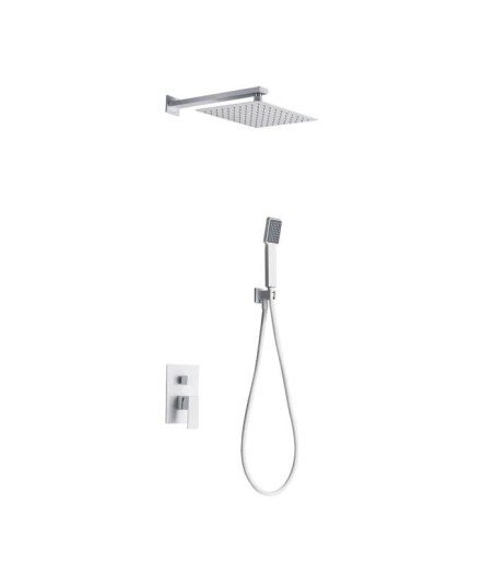 Ducha blanco mate empotrada Dublín IMEX - oferta GPE006/BL