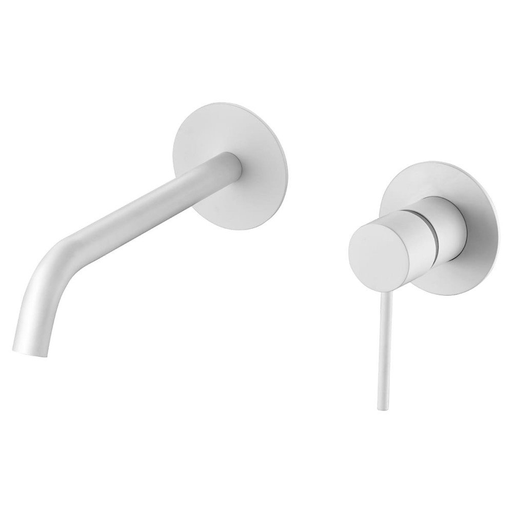 Grifo blanco empotrado de lavabo Milos IMEX | GLIS045/BL