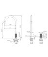 Grifo monomando de cocina Manacor IMEX oferta cromo