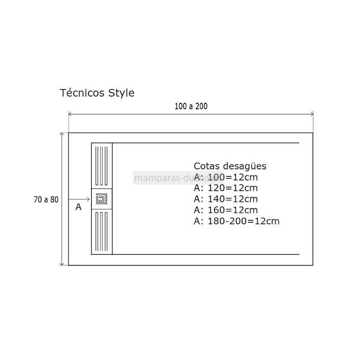 Plato de ducha carga mineral serie Style Plus Plato de ducha carga mineral serie Style Plus
