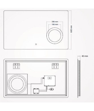 Espejo led modelo Eloh | Rectangular con aumento