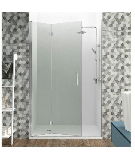 Mampara de ducha frontal plegable 2 hojas gme glass