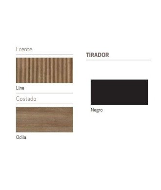 Mueble de baño lavabo negro y mueble oro | Modelo Ávalon