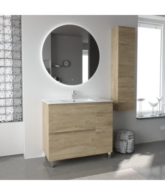 Mueble de baño color pardo | 2 cajones con patas Luzy Torvisco