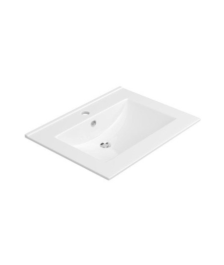 Mueble de baño 3 cajones color snow | tirador y patas en negro
