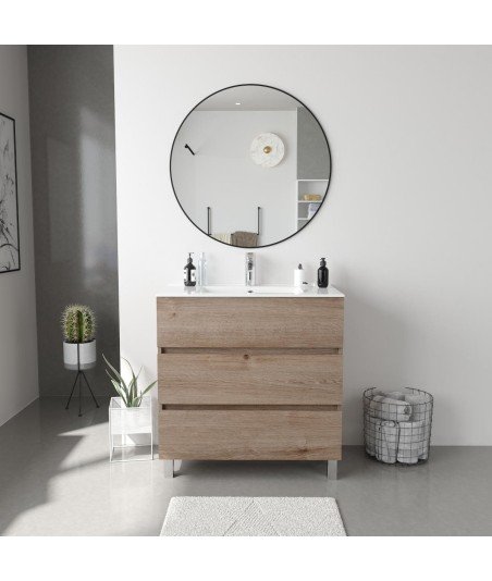 Mueble de baño color odila | 3 cajones con patas Lans