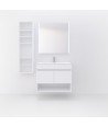 Mueble de baño blanco brillo | 2 cajones puertas oferta Lans