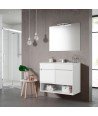 Mueble de baño blanco brillo | 2 cajones puertas oferta Lans