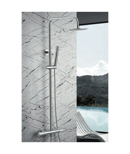 Columna de ducha termostática cromo IMEX | BTD038