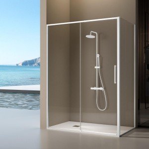 Mampara rectangular blanco...