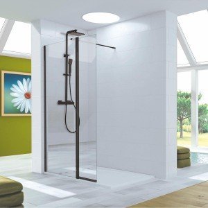 Mampara negra fija más...