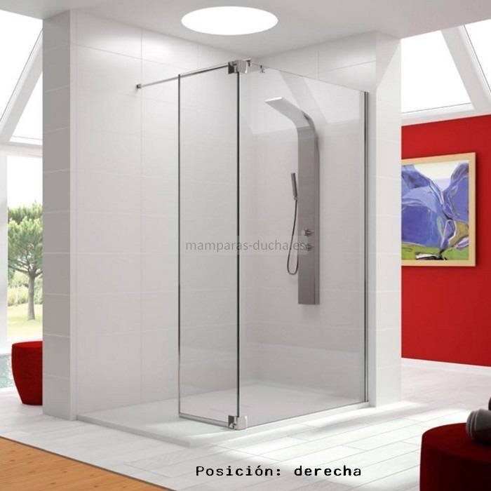 Mampara de ducha Fija + Puerta abatible Fresh