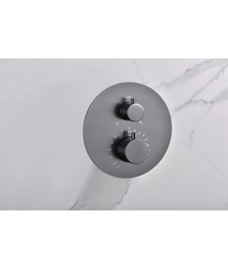 Ducha termostática black gun metal Monza IMEX | GTM039/BGM