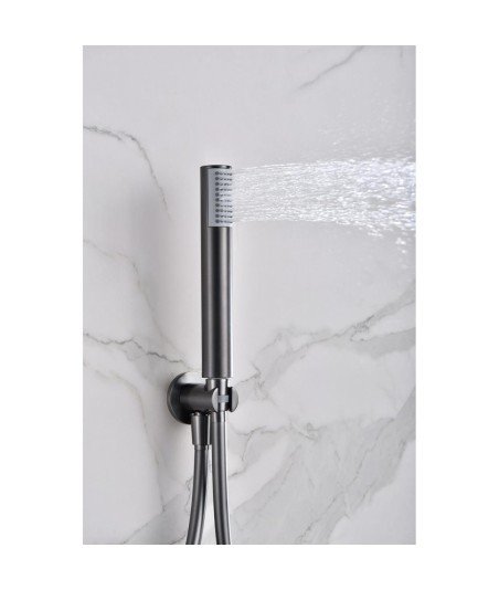 Ducha termostática black gun metal Monza IMEX | GTM039/BGM