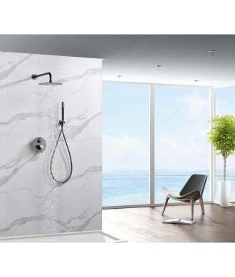 Ducha empotrada black gun metal Monza IMEX | GPM039/BGM