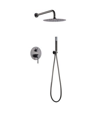 Ducha empotrada black gun metal Monza IMEX | GPM039/BGM