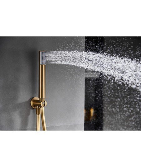 Ducha empotrada oro cepillado Monza IMEX | GPM039/OC