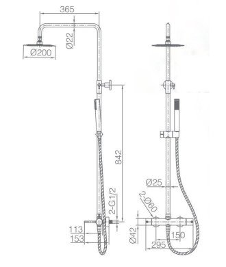 Columna termostática ducha Monza IMEX en oferta | BTM039/ORC