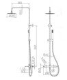 Columna termostática ducha Monza IMEX en oferta | BTM039/ORC