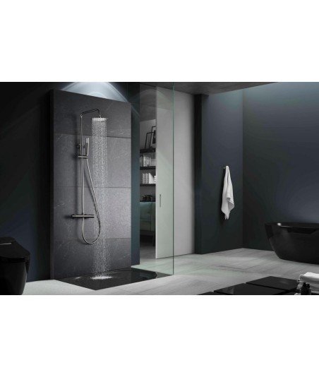 Columna termostática ducha Monza IMEX en oferta | black gun metal