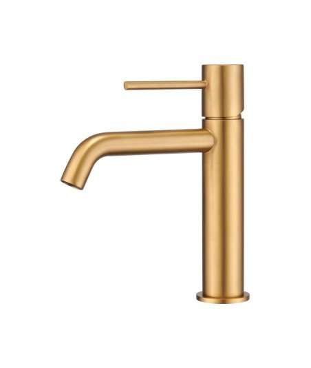 Grifo de lavabo Imex serie monza en oro cepillado