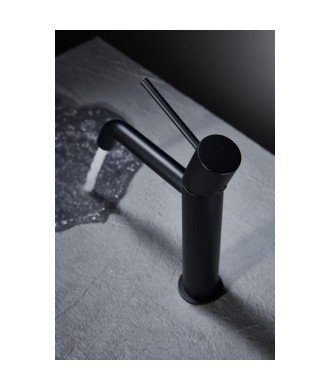 Grifo monomando de lavabo negro mate Monza IMEX | BDM039-1NG
