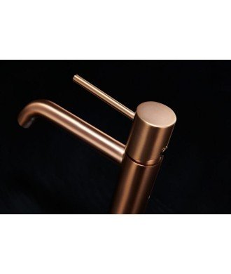 Grifo monomando de lavabo oro rosa Monza IMEX | BDM039-1OC